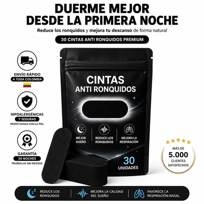 Cinta anti ronquidos y sueño profundo